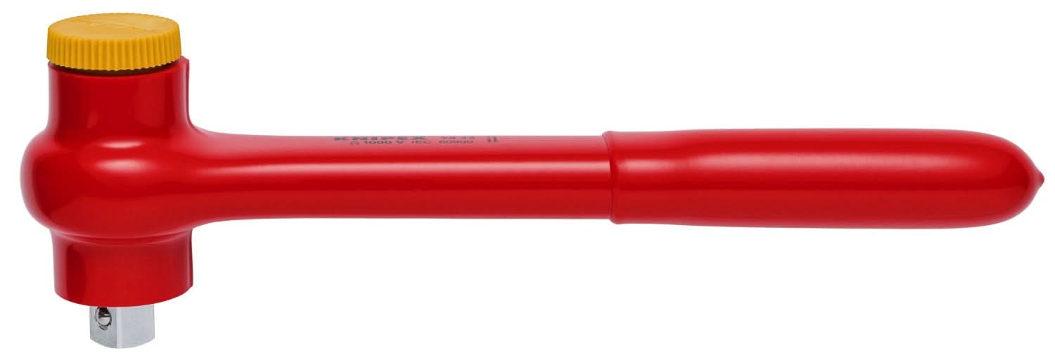 Knipex 98 42 Reversible Ratchet, 1/2" Drive-1000V Insulated