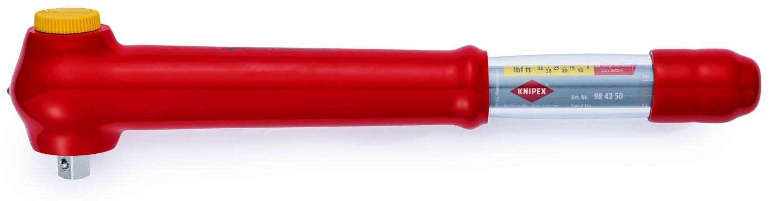 Knipex 98 43 50 Torque Wrench, 1/2" Drive-1000V Insulated