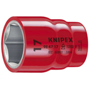 Knipex 98 47 19 Hex Socket, 1/2" Drive-1000V Insulated, 19 mm