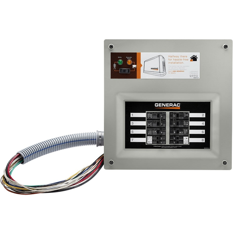 Generac 9854 50 Amp Indoor Transfer Switch Kt for 10-16 circ, Stand-alone, Upgradeable