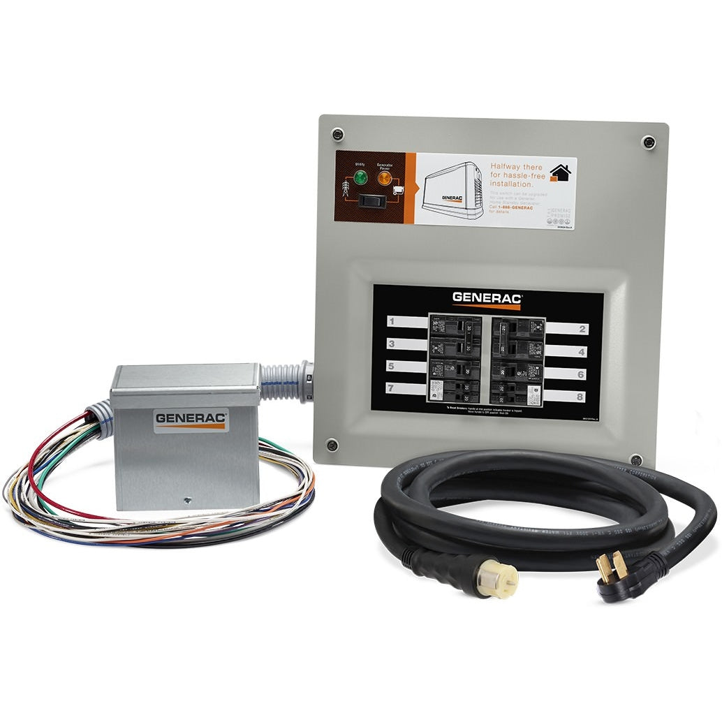 Generac 9855 50 Amp HomeLink MTS Kit (alum PIB), 10-16 circuits, flush or surface mount, NEMA 1