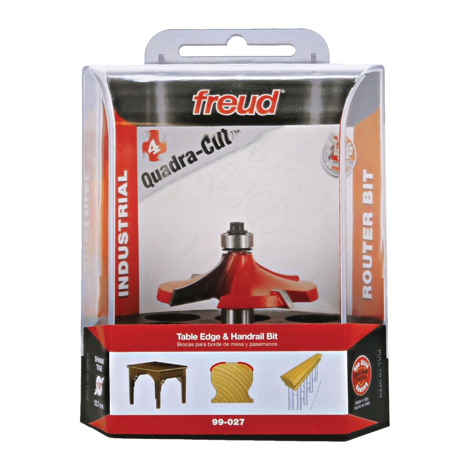 Freud 99-027 2-19/32-Inch Table Edge & Handrail Router Bit (Quadra-Cut)