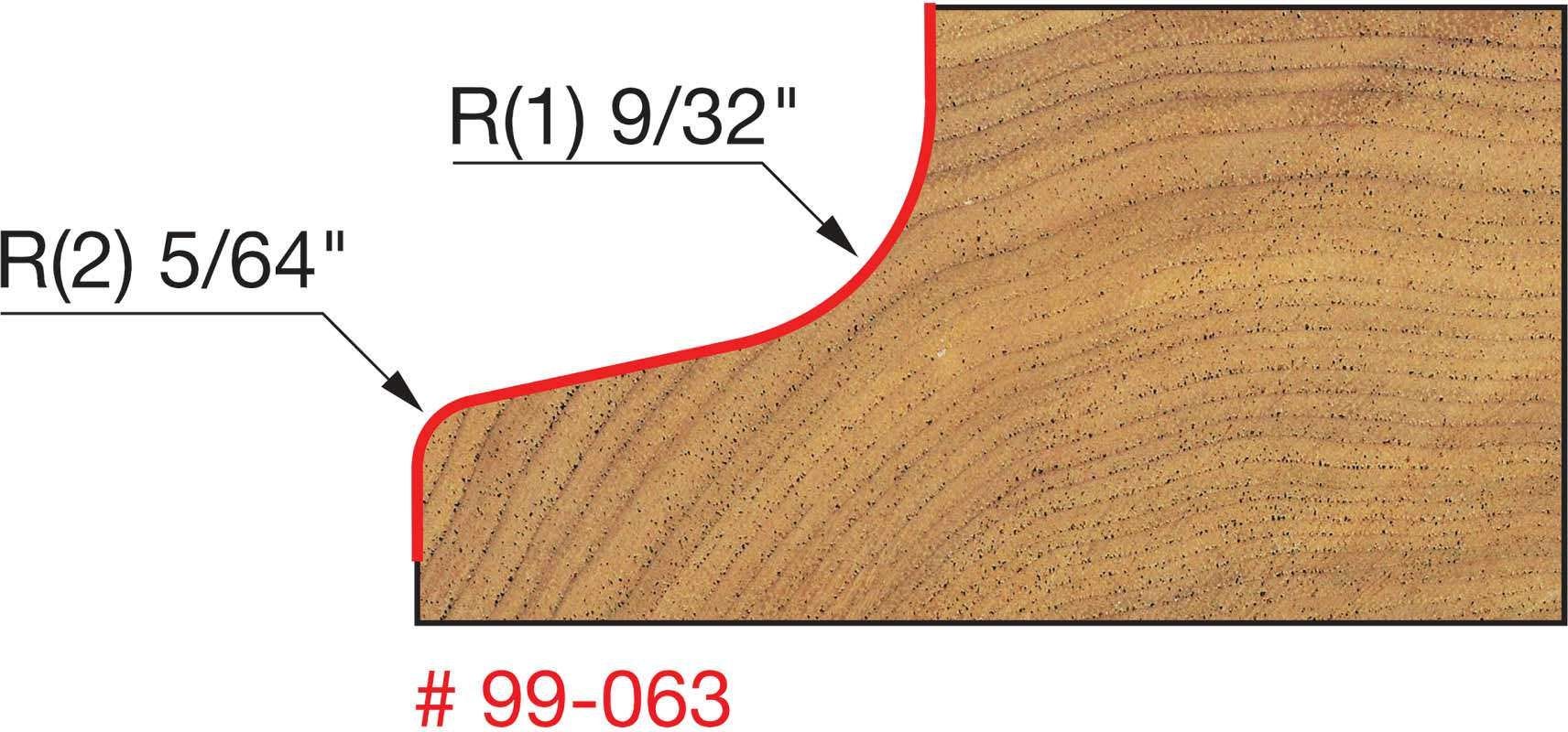 Freud 99-063 1-3/4 No Lip Door Edge Router Bit