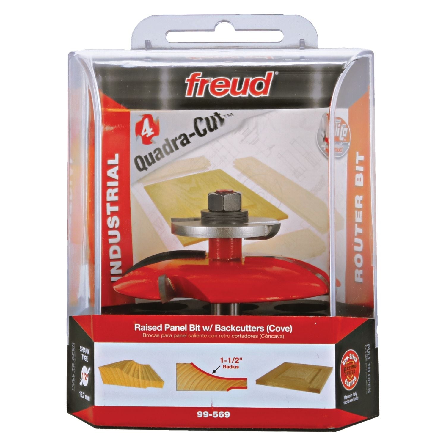 Freud 99-569 3-1/2-Inch Raised Panel Router Bit w/Backcutters (Quadra-Cut)