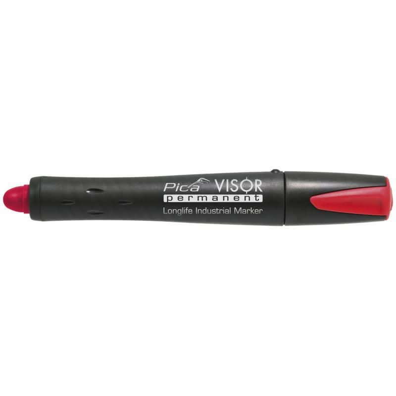 Pica 990/40 VISOR Luminescent Permanent Marker, Red