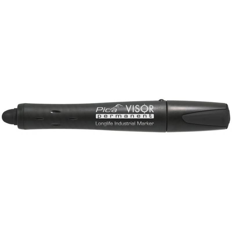 Pica VISOR Luminescent Permanent Marker, Black with Refill 4-Pack