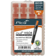 Pica 991/054 VISOR Luminescent Permanent Marker Refill, Fluo-Orange (4-Pack)