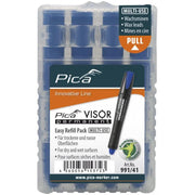 Pica 991/41 VISOR Luminescent Permanent Marker Refill, Blue (4-Pack)