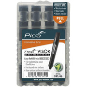 Pica 991/46 VISOR Luminescent Permanent Marker Refill, Black (4-Pack)