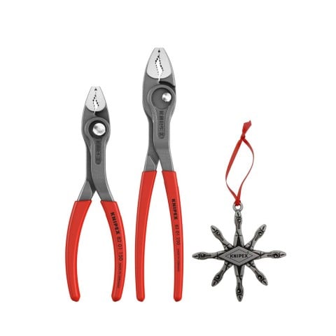 Knipex 9K 00 80 191 US 3-Piece 2026 Holiday TwinGrip Gift Set with 6-in. and 10-in. TwinGrip pliers and snowflake ornament