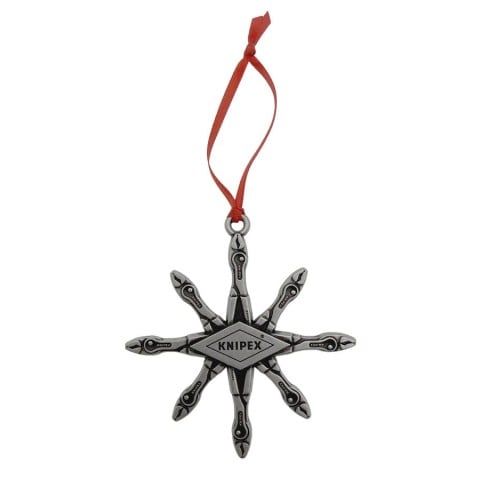 Knipex 2026 TwinGrip snowflake ornament included in the 9K 00 80 191 US holiday gift set