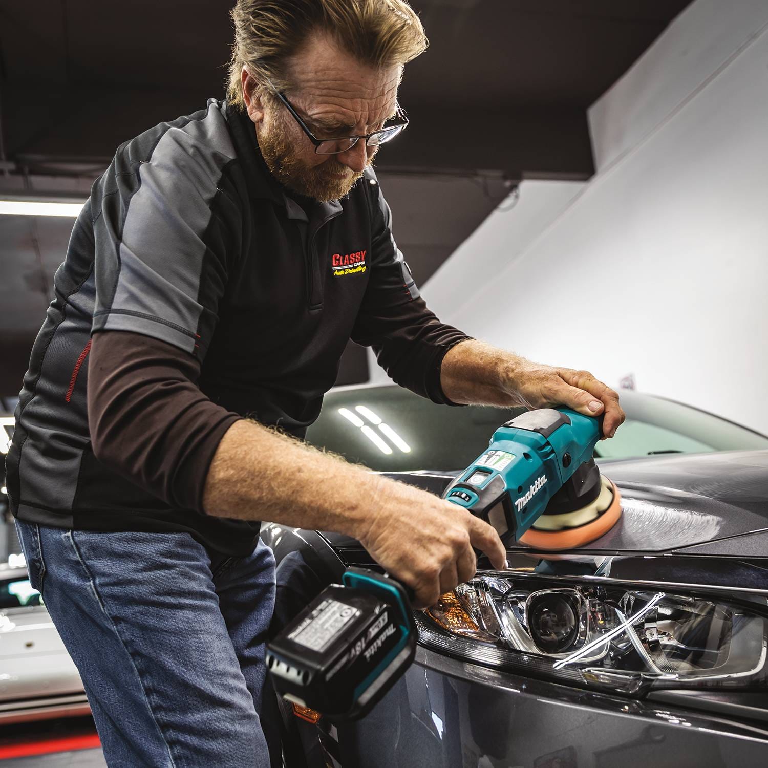 Makita XOP02Z 18V LXT Lithium-Ion Brushless Cordless 5" / 6" Dual Action Random Orbit Polisher, Tool Only