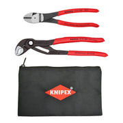 Knipex 9K 00 80 124 US 2 Pc Cobra and Diagonal Cutters Set with Keeper