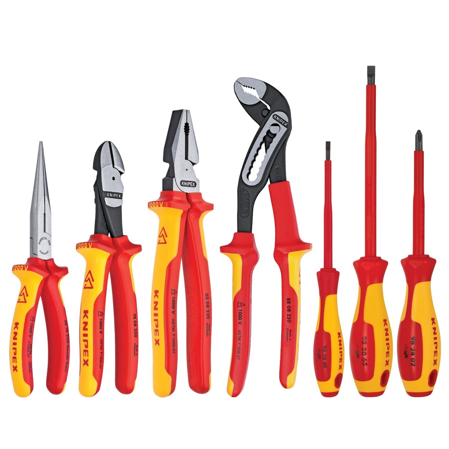 Knipex 9K 98 98 27 US 7 Pc Pliers and Screwdriver Tool Set-1000V Insulated in Nylon Pouch