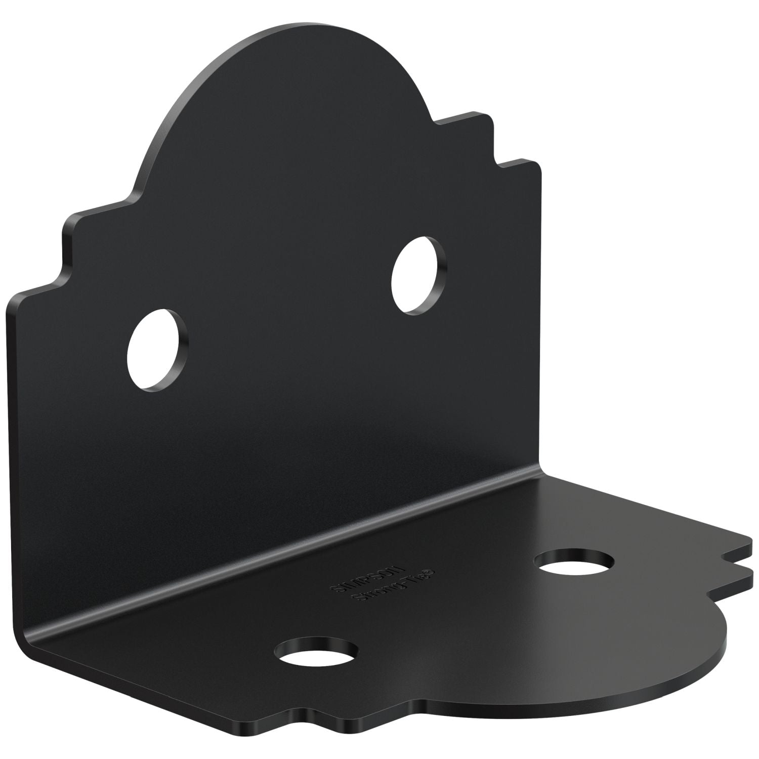 Simpson Strong-Tie APA6 Outdoor Accents Mission Collection ZMAX, Black Powder-Coated 90° Angle for 6x