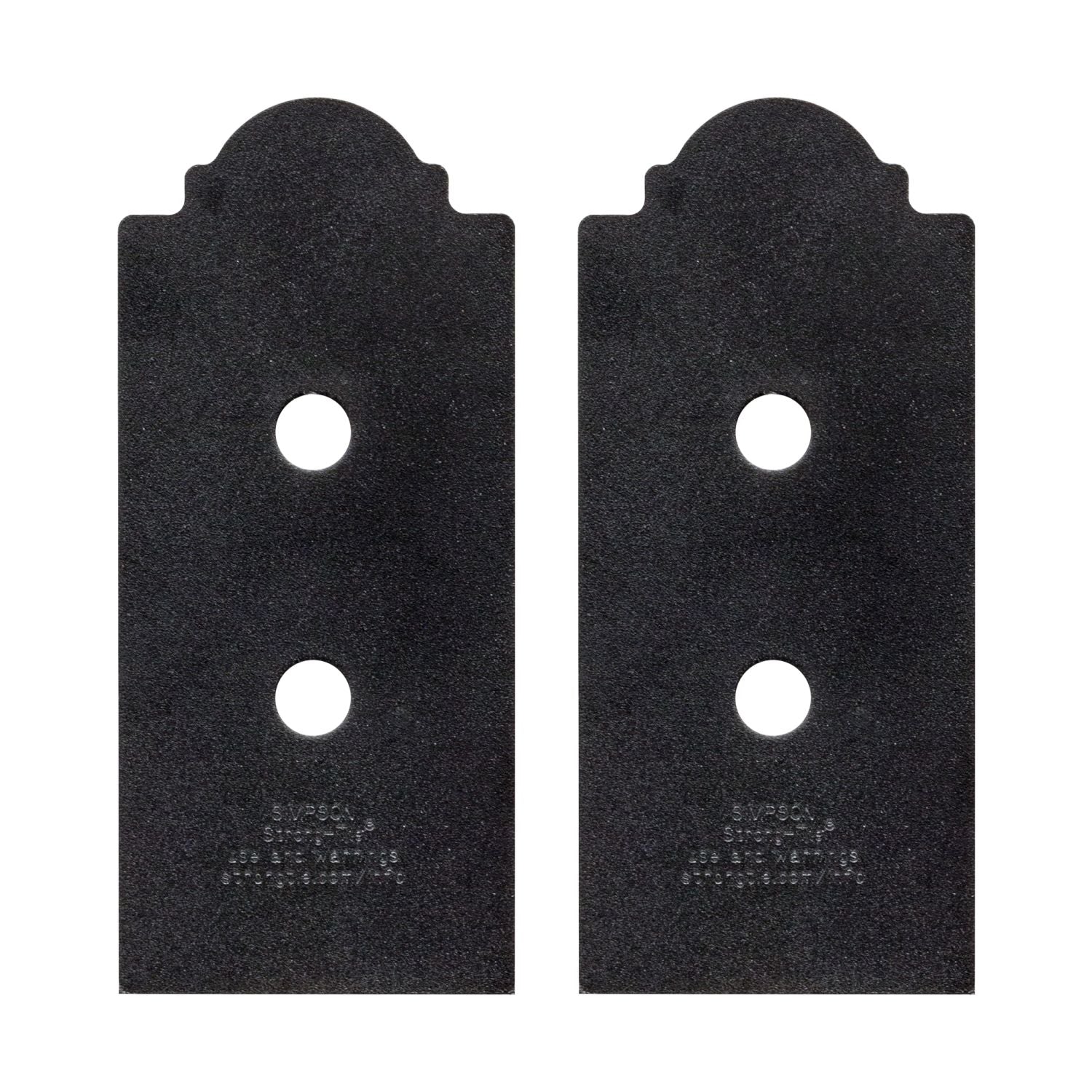 Simpson Strong-Tie APB44DSP Outdoor Accents Mission Collection ZMAX, Black Post Base Side Plate for 4x, 2-Pack