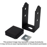 Simpson Strong-Tie APB44R Outdoor Accents Mission Collection ZMAX, Black Powder-Coated Post Base for 4x4 Rough