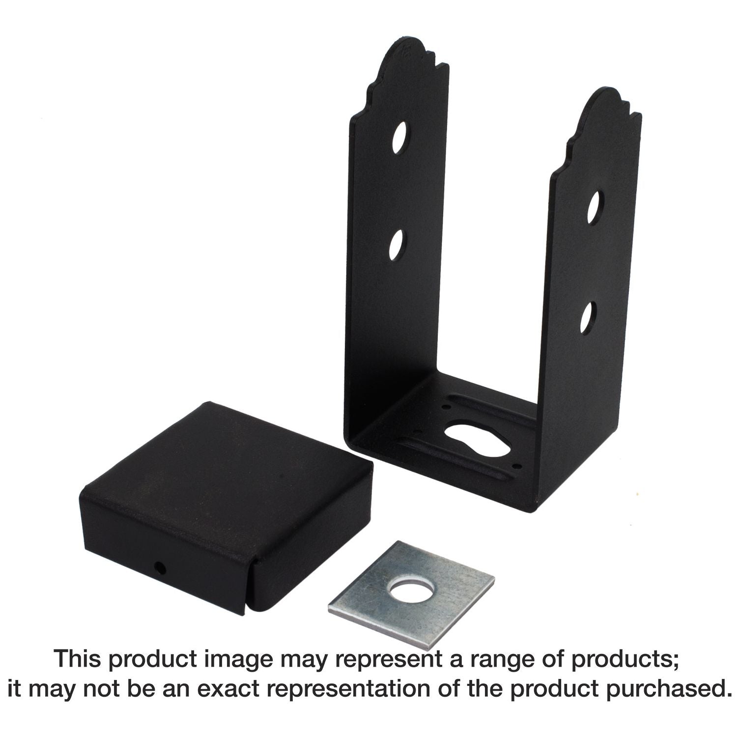Simpson Strong-Tie APB44R Outdoor Accents Mission Collection ZMAX, Black Powder-Coated Post Base for 4x4 Rough