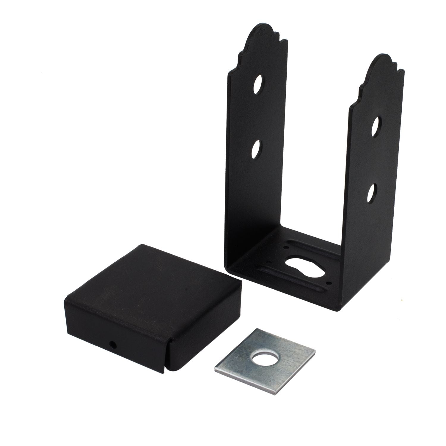 Simpson Strong-Tie APB44 Outdoor Accents Mission Collection ZMAX, Black Powder-Coated Post Base for 4x4
