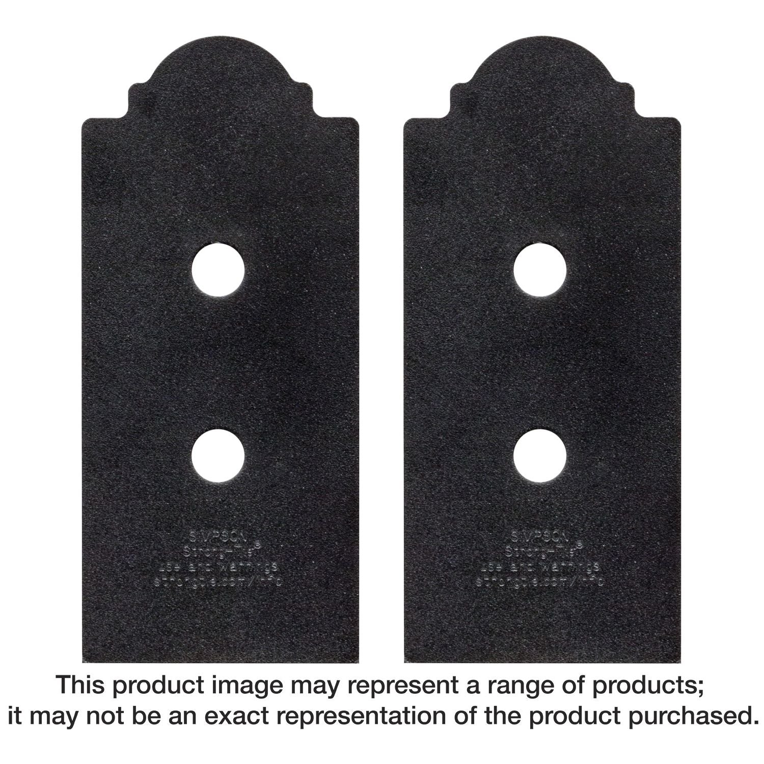 Simpson Strong-Tie APB66DSP Outdoor Accents Mission Collection ZMAX, Black Post Base Side Plate for 6x, 2-Pack