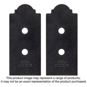 Simpson Strong-Tie APB66DSP Outdoor Accents Mission Collection ZMAX, Black Post Base Side Plate for 6x, 2-Pack