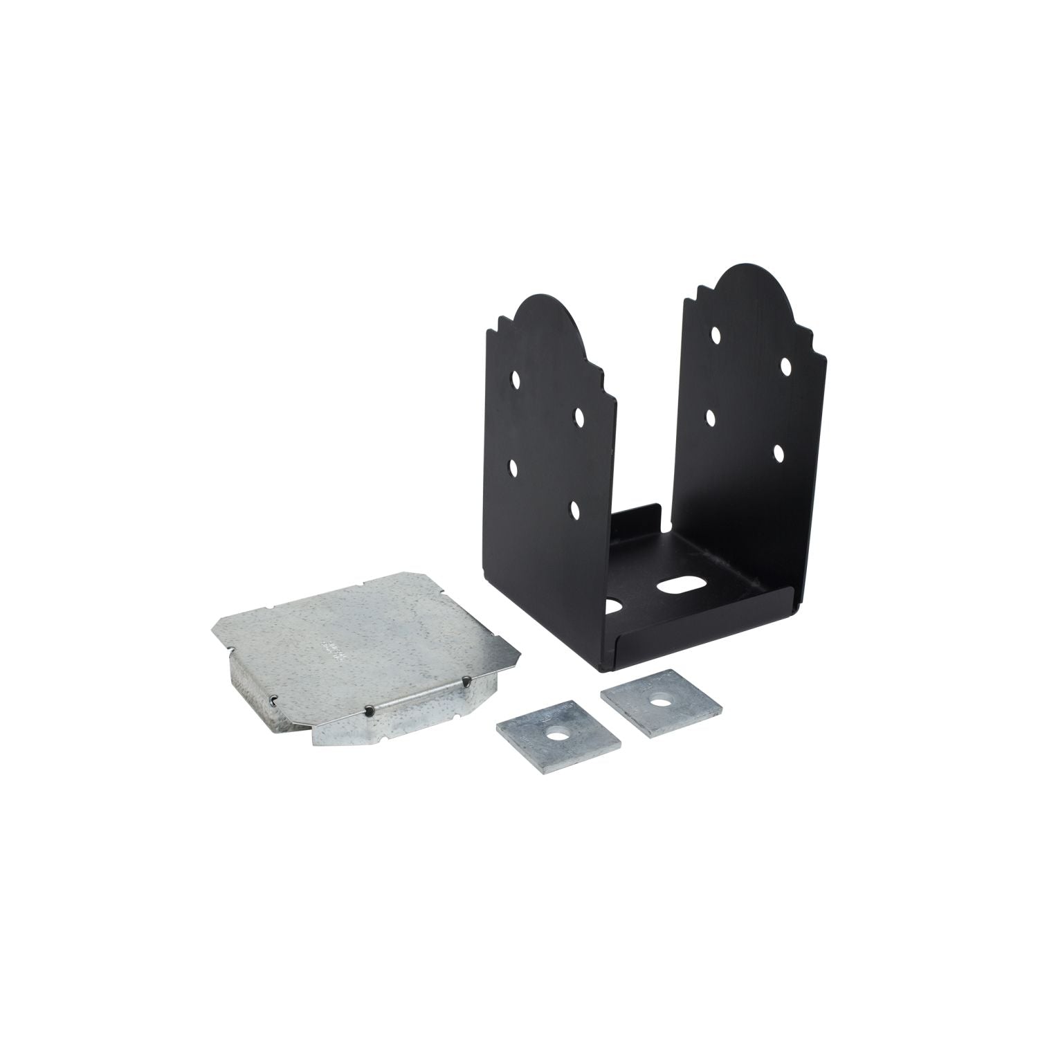 Simpson Strong-Tie Outdoor Accents Mission Collection ZMAX, Black Powder-Coated Post Base for 8x8 Rough (APB88R)