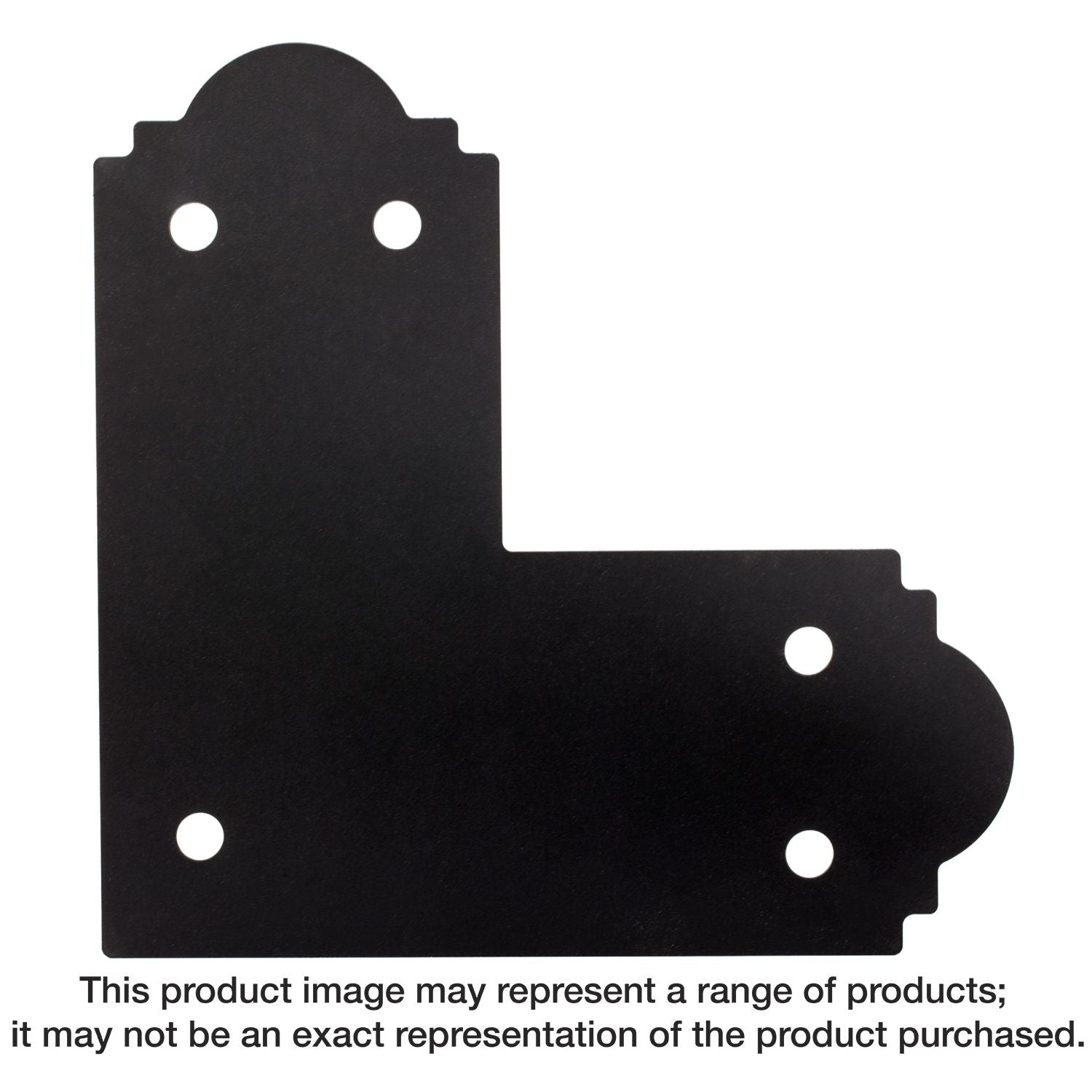 Simpson Strong-Tie APL6 Outdoor Accents Mission Collection ZMAX, Black Powder-Coated L Strap for 6x6