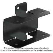 Simpson Strong-Tie APRTR Outdoor Accents ZMAX, Black Powder-Coated Rigid Tie Rail Connector for 2x Joist/Post