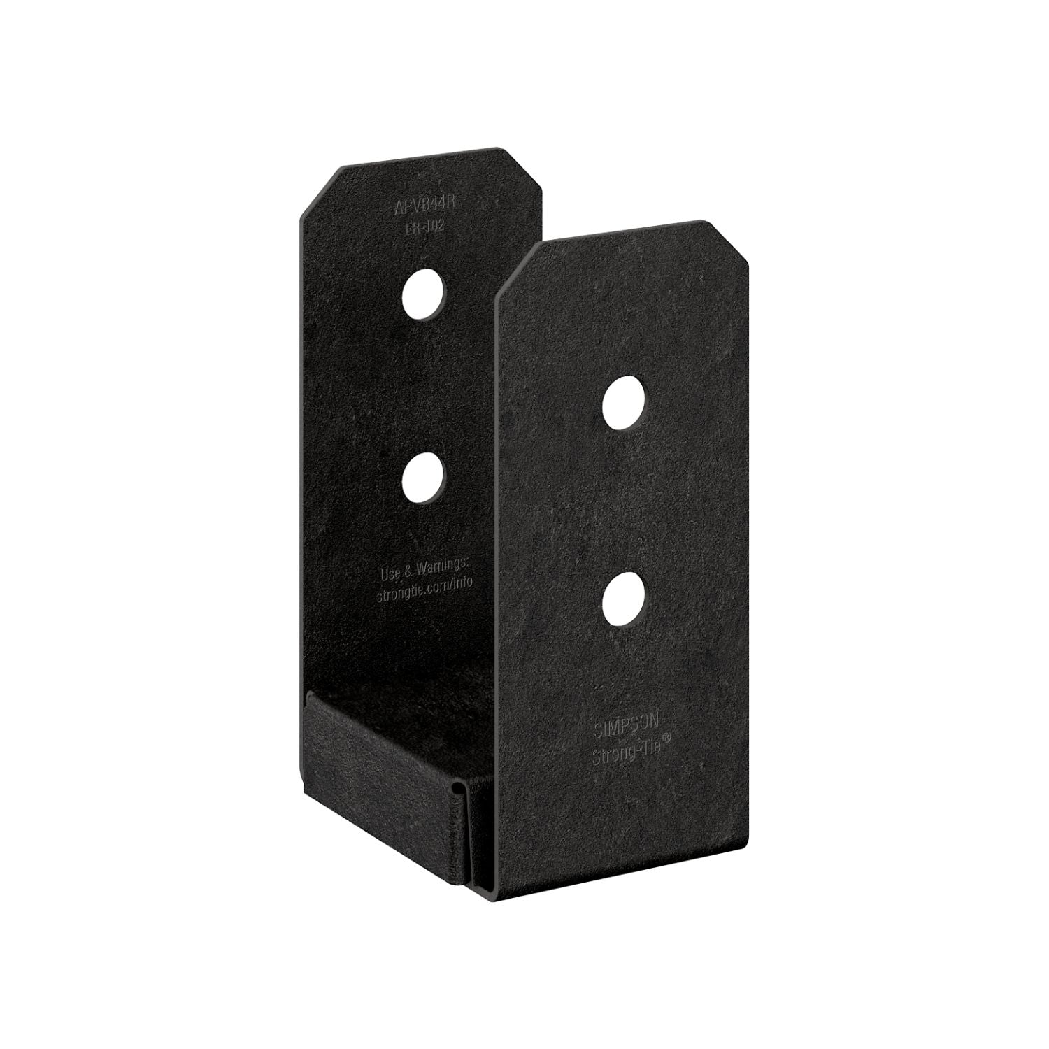 Simpson Strong-Tie APVB44R Outdoor Accents Avant Collection ZMAX, Black Powder-Coated Post Base for 4x4 Rough