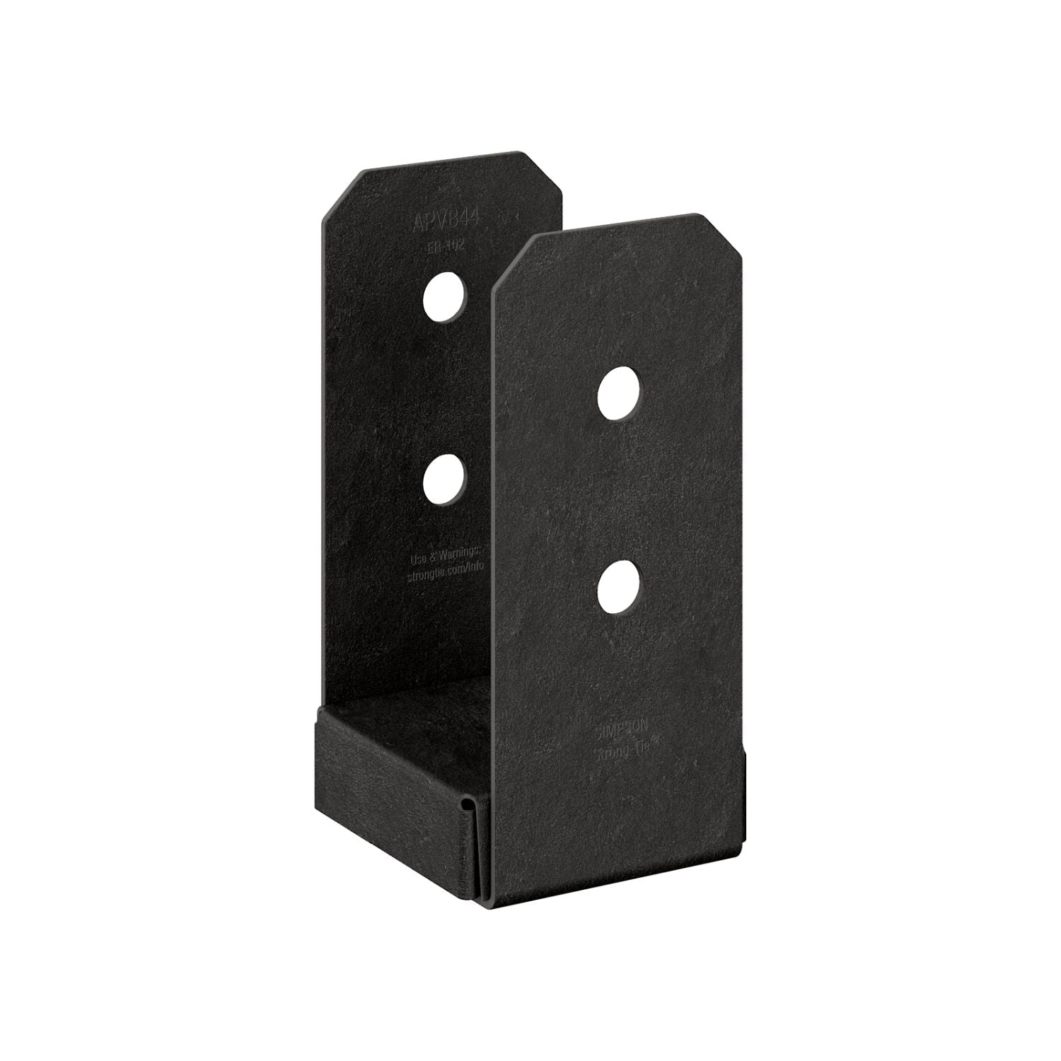Simpson Strong-Tie APVB44 Outdoor Accents Avant Collection ZMAX, Black Powder-Coated Post Base for 4x4