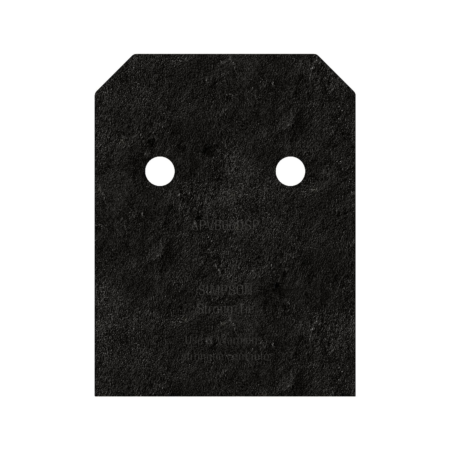 Simpson Strong-Tie APVB66DSP Outdoor Accents Avant Collection ZMAX, Black Post Base Side Plate for 6x, 2-Pack