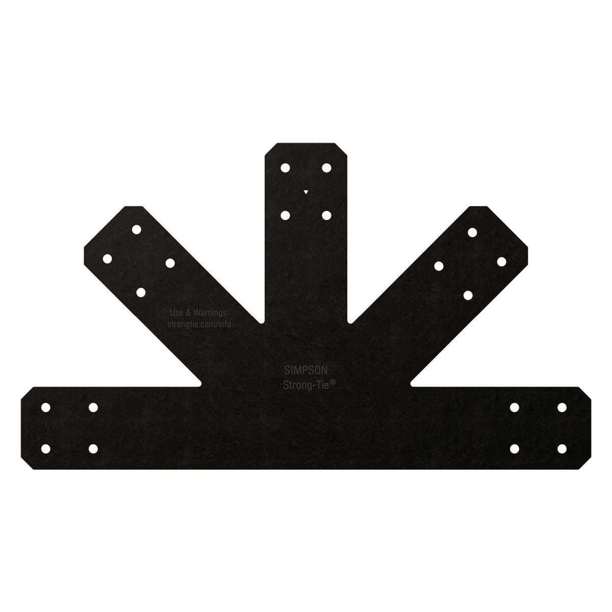 Simpson Strong-Tie Outdoor Accents Avant Collection 12:12 Pitch, Black Powder-Coated Gable Plate (APVGP1212)