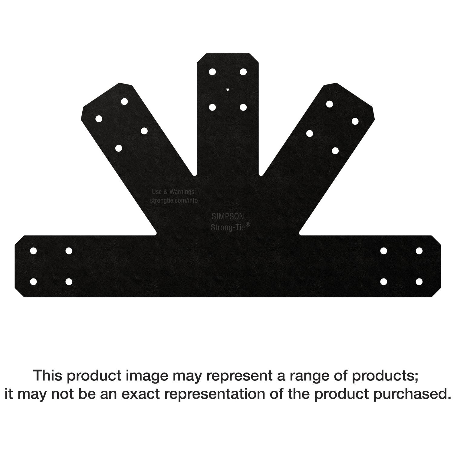 Simpson Strong-Tie APVGP812 Outdoor Accents Avant Collection 8:12 Pitch, Black Powder-Coated Gable Plate