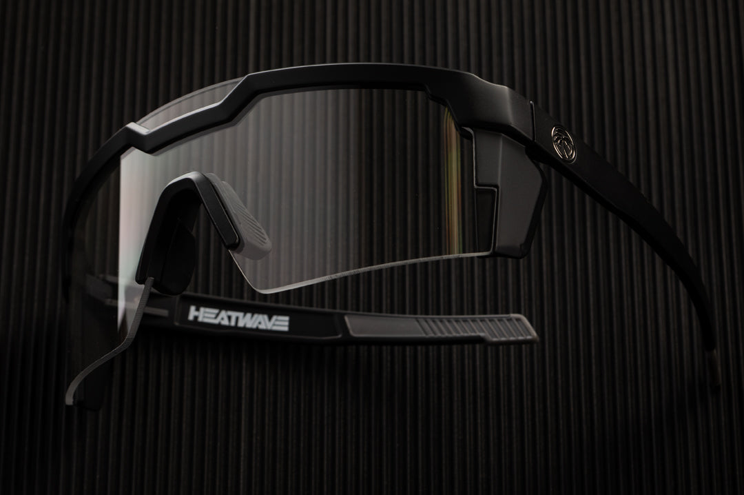 Heat Wave Future Tech Black Frame Clear Lens Z87+ Sunglasses