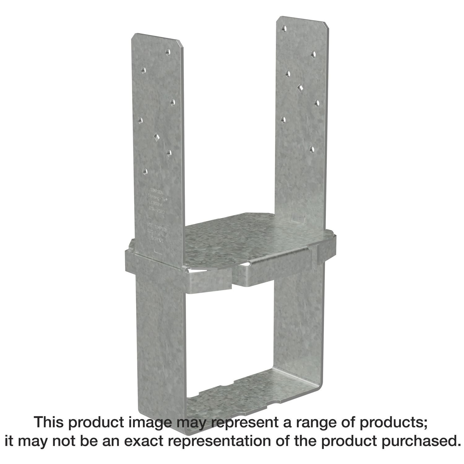 Simpson Strong-Tie CBSQ44-SDS2HDG CBSQ Hot-Dip Galvanized Standoff Column Base for 4x4 with SDS Screws