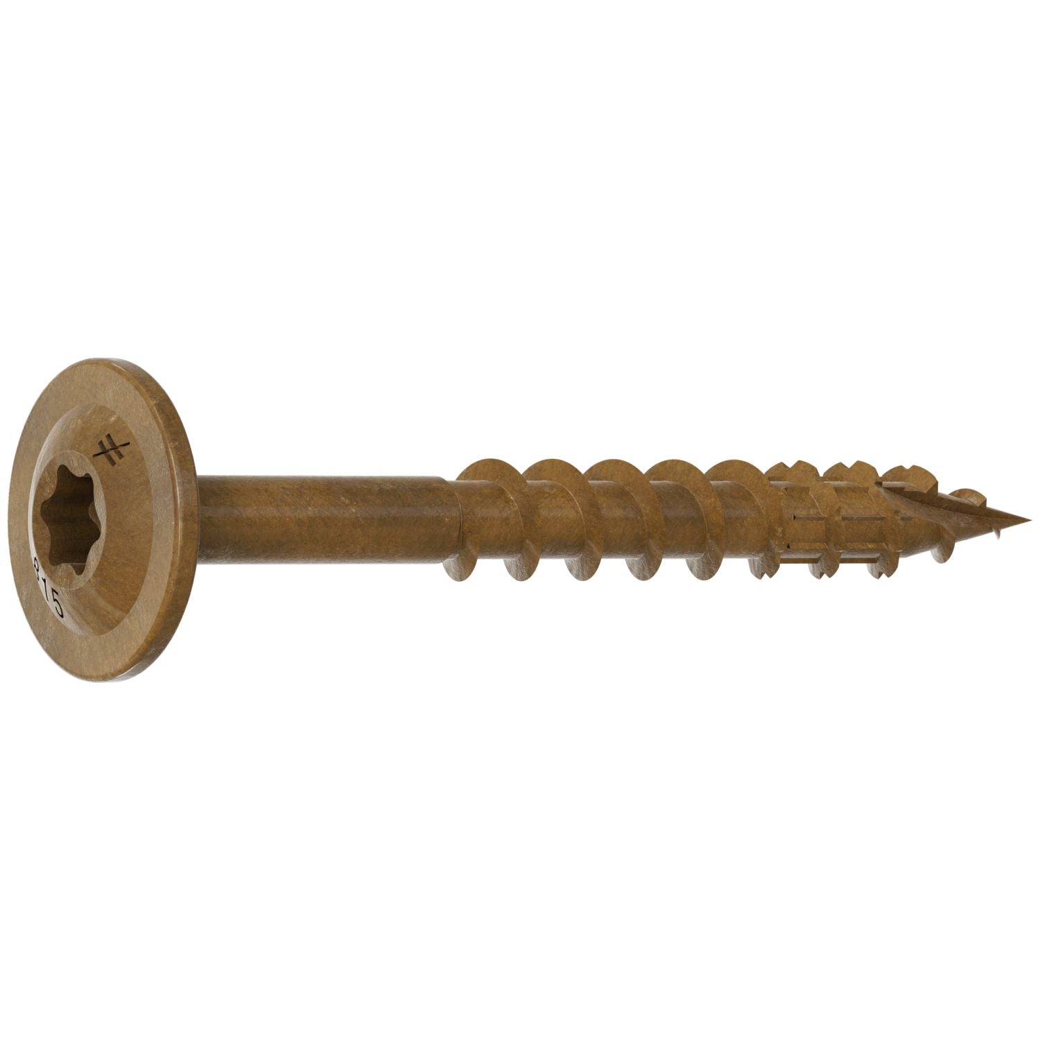 Simpson Strong-Tie CBT08112MB Wafer-Head Construction Screw,  #8 x 1-1/2-in. T20, Quik Guard, Tan, 4000-Pack