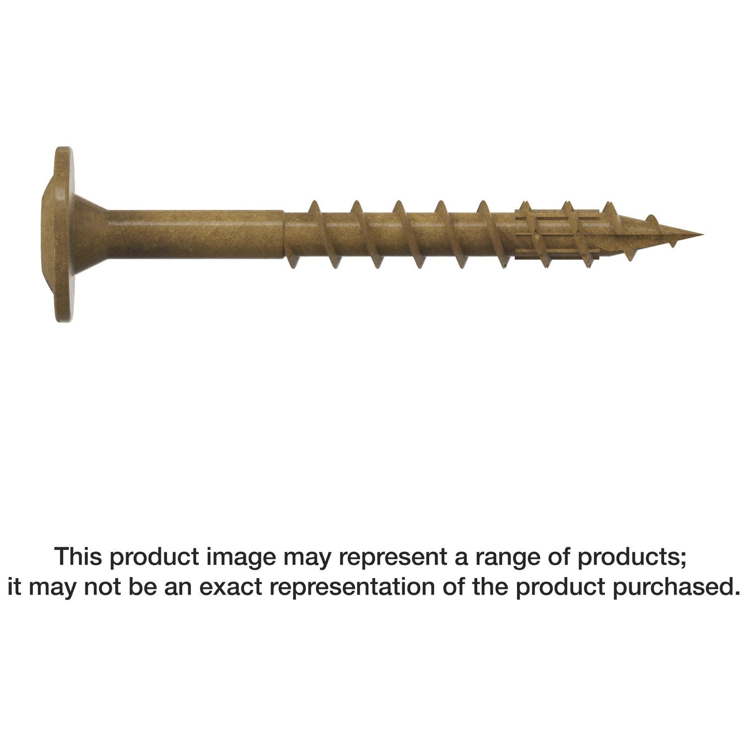 Simpson Strong-Tie CBT08112R100 Wafer-Head Construction Screw,  #8 x 1-1/2-in. T20, Quik Guard, Tan, 100-Pack