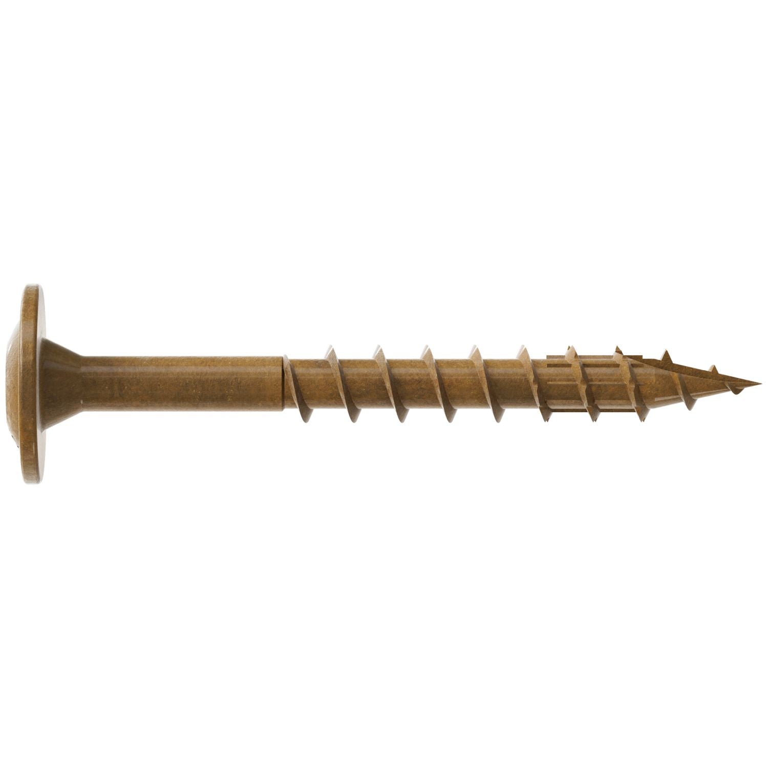 Simpson Strong-Tie CBT08112R100 Wafer-Head Construction Screw,  #8 x 1-1/2-in. T20, Quik Guard, Tan, 100-Pack