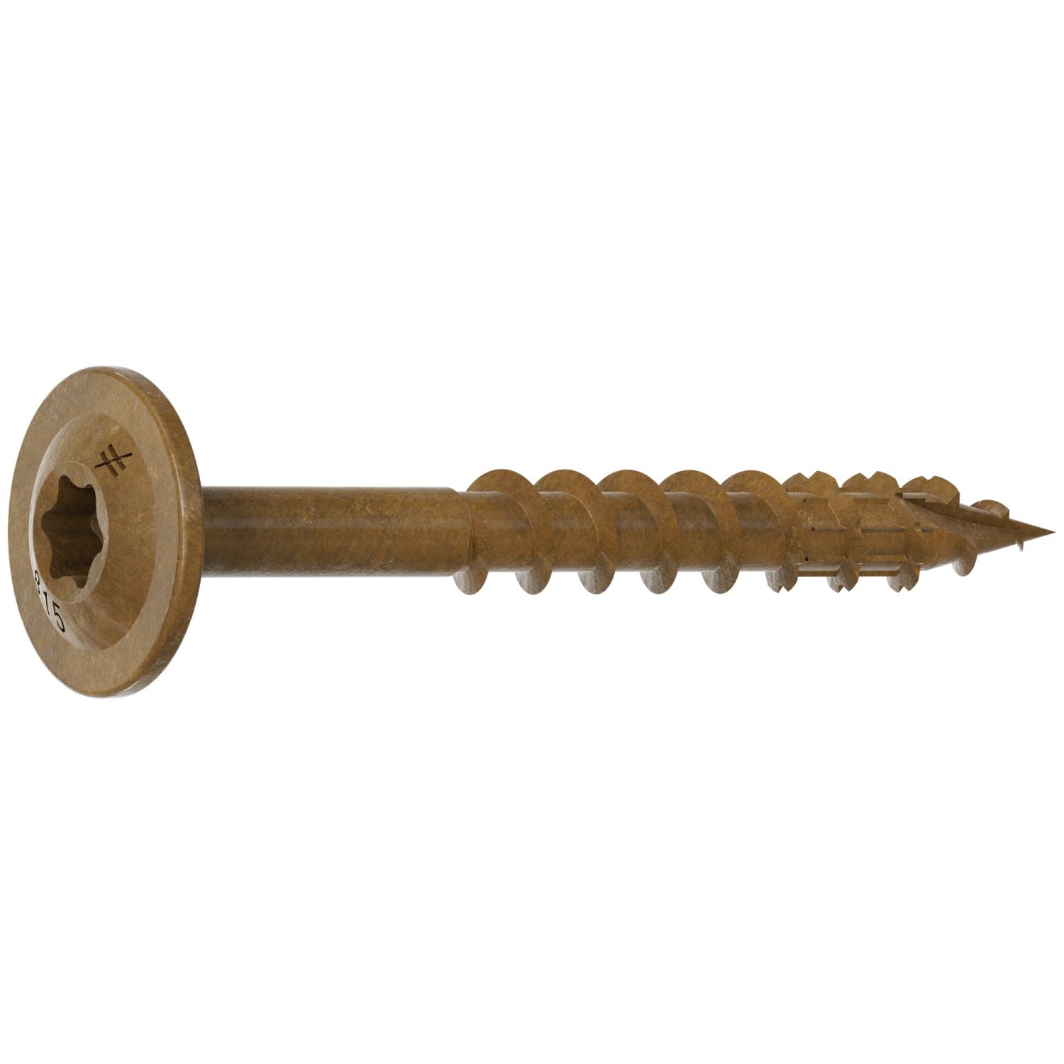 Simpson Strong-Tie CBT08112R100 Wafer-Head Construction Screw,  #8 x 1-1/2-in. T20, Quik Guard, Tan, 100-Pack