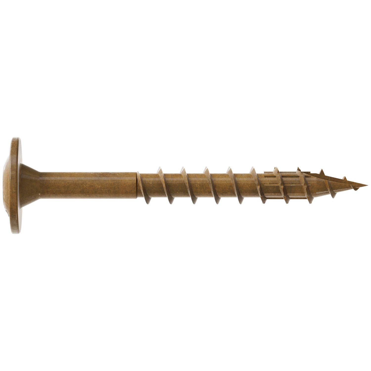 Simpson Strong-Tie CBT08112R300 Wafer-Head Construction Screw,  #8 x 1-1/2-in. T20, Quik Guard, Tan, 300-Pack