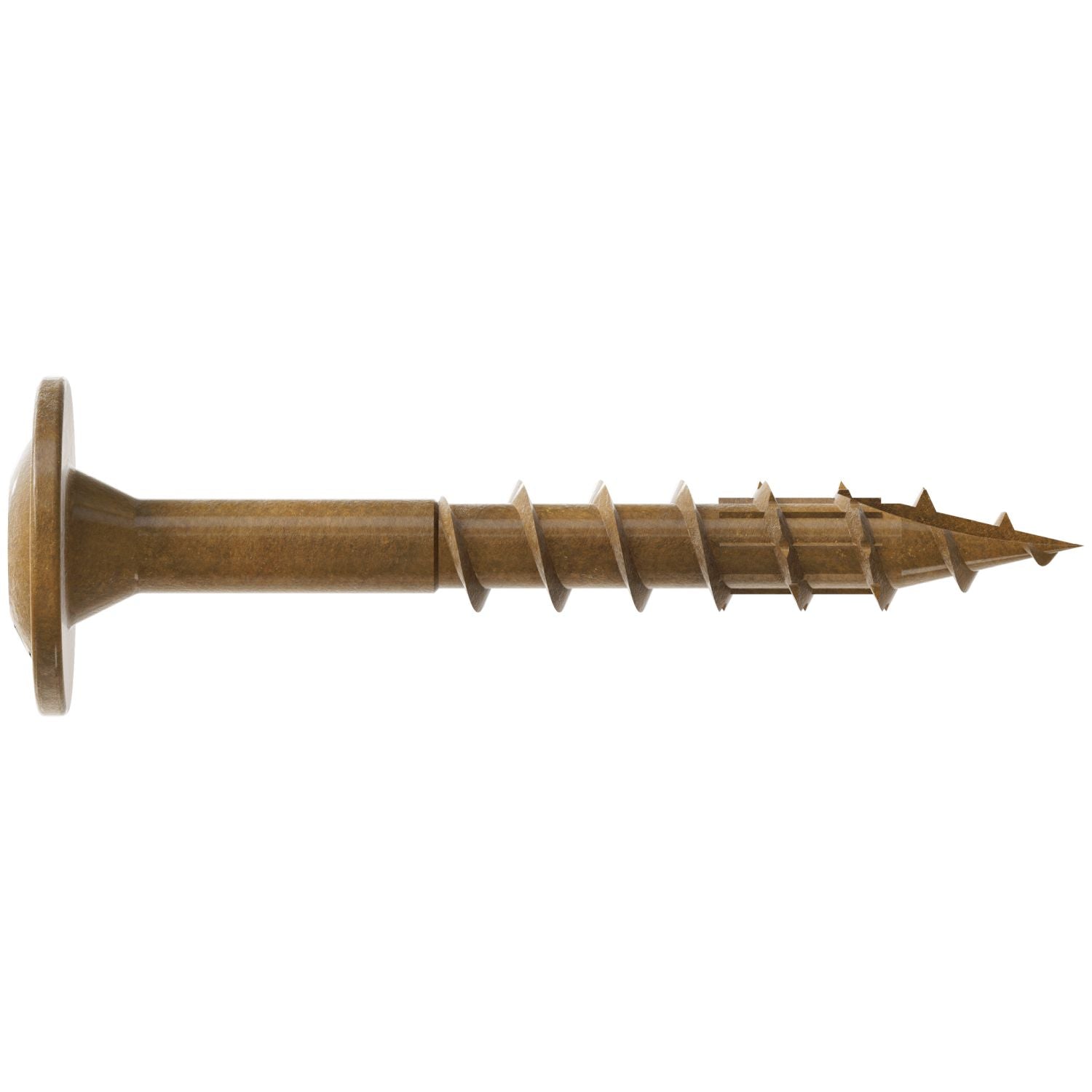 Simpson Strong-Tie CBT08114MB Wafer-Head Construction Screw,  #8 x 1-1/4-in. T20, Quik Guard, Tan, 5000-Pack