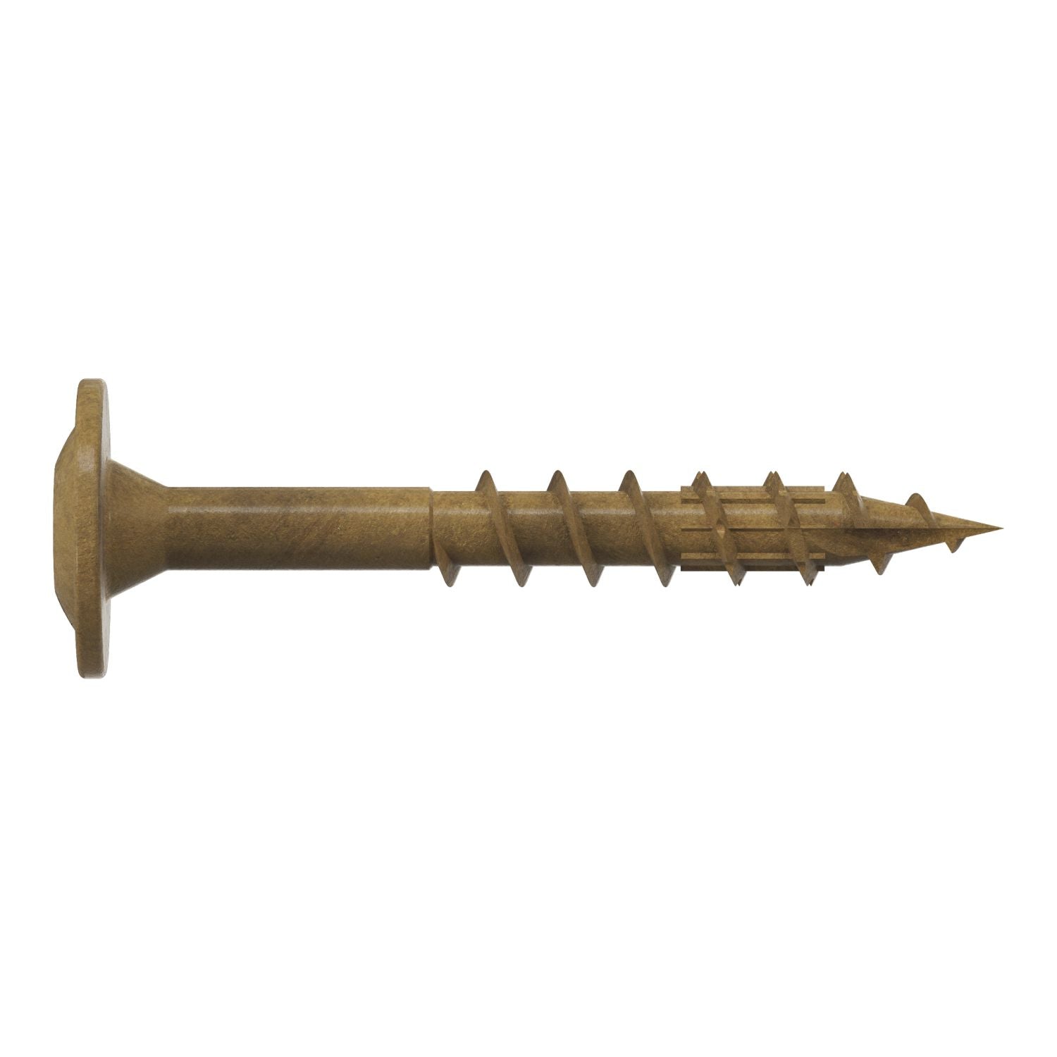 Simpson Strong-Tie CBT08114R100 Wafer-Head Construction Screw,  #8 x 1-1/4-in. T20, Quik Guard, Tan, 100-Pack