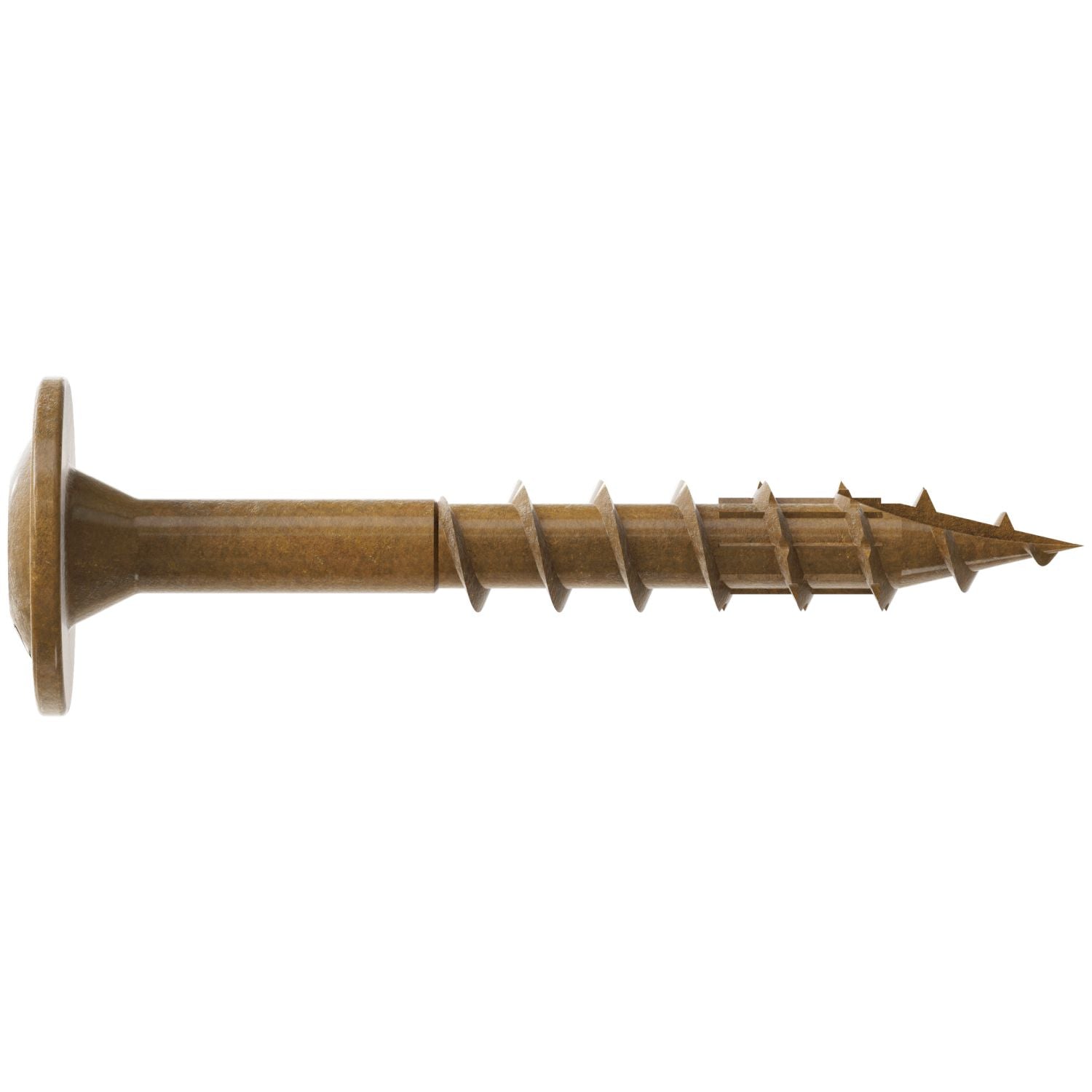 Simpson Strong-Tie CBT08114R100 Wafer-Head Construction Screw,  #8 x 1-1/4-in. T20, Quik Guard, Tan, 100-Pack
