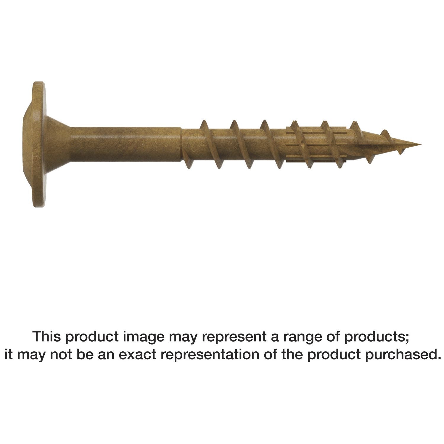 Simpson Strong-Tie CBT08114R300 Wafer-Head Construction Screw,  #8 x 1-1/4-in. T20, Quik Guard, Tan, 300-Pack