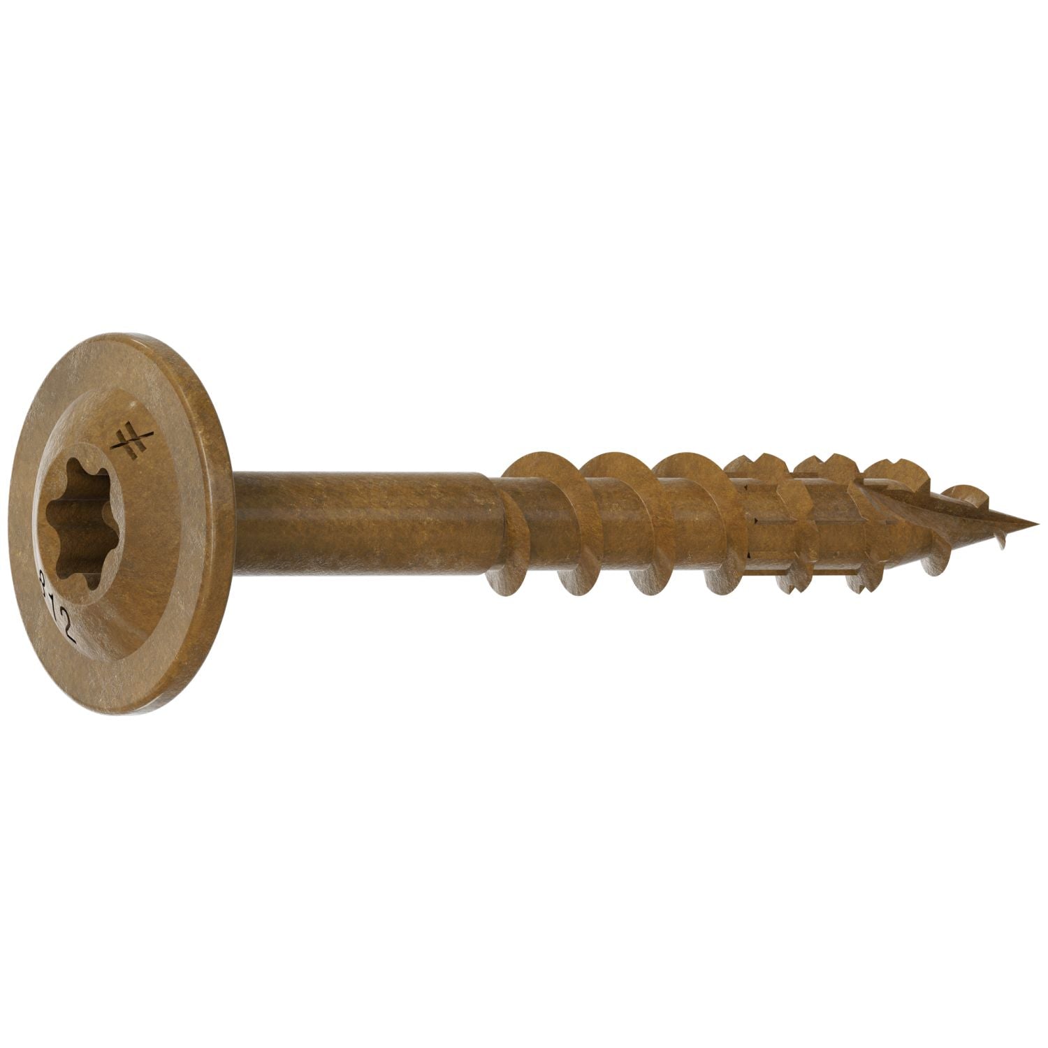 Simpson Strong-Tie CBT08114R300 Wafer-Head Construction Screw,  #8 x 1-1/4-in. T20, Quik Guard, Tan, 300-Pack