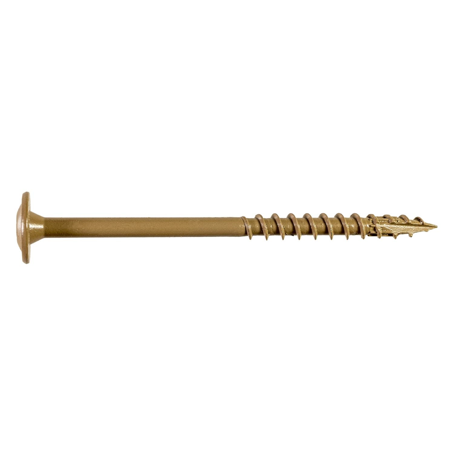 Simpson Strong-Tie CBT08200R100 Wafer-Head Construction Screw,  #8 x 2-in. T20, Quik Guard, Tan, 100-Pack