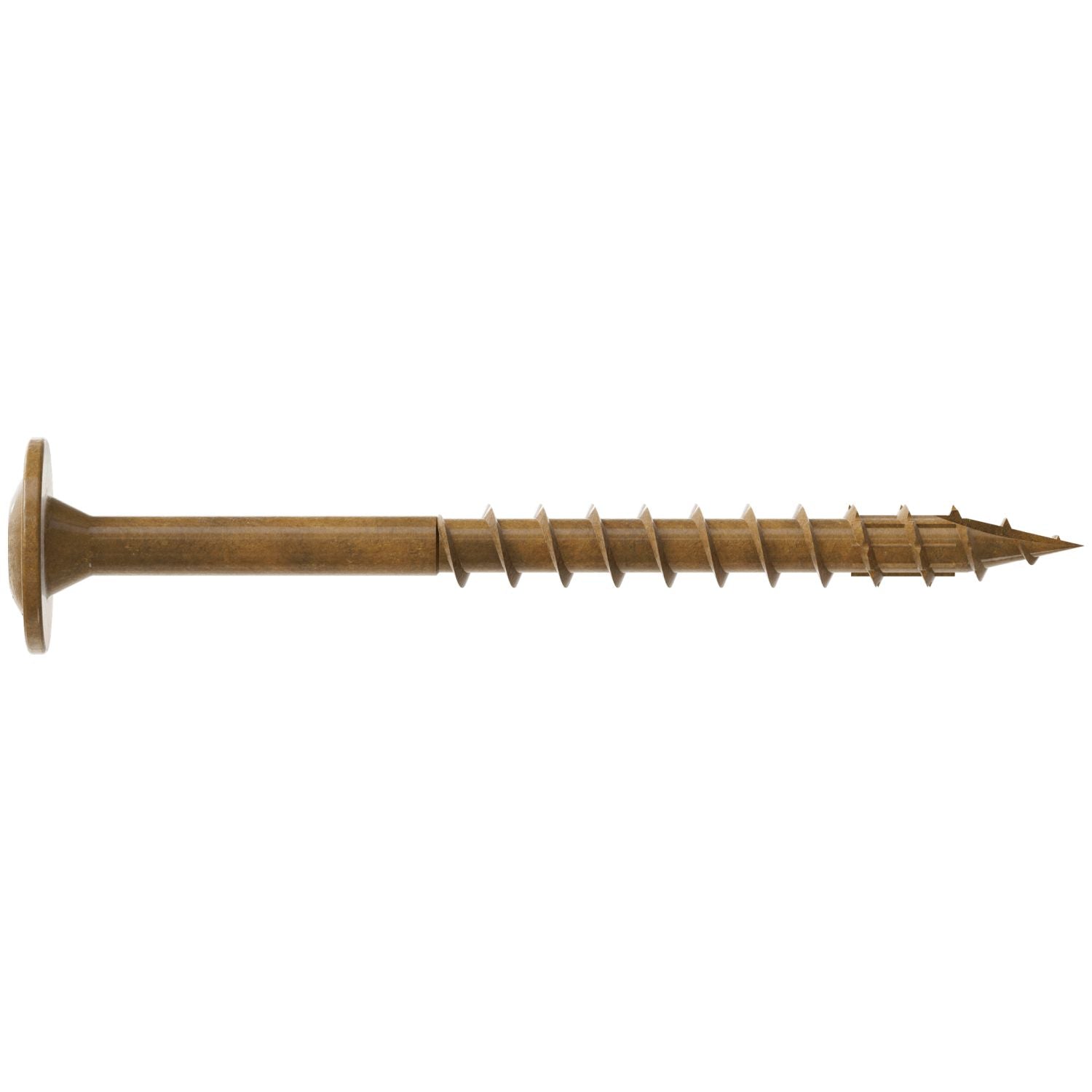 Simpson Strong-Tie CBT08200R100 Wafer-Head Construction Screw,  #8 x 2-in. T20, Quik Guard, Tan, 100-Pack