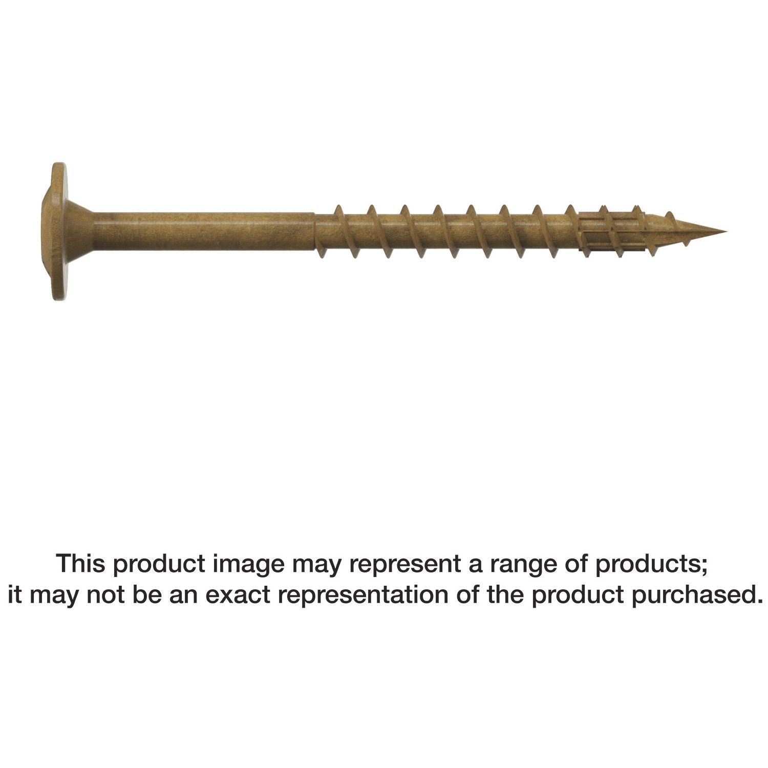 Simpson Strong-Tie CBT08200R100 Wafer-Head Construction Screw,  #8 x 2-in. T20, Quik Guard, Tan, 100-Pack