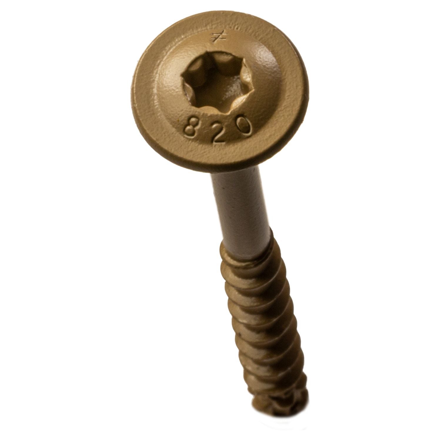 Simpson Strong-Tie CBT08200R100 Wafer-Head Construction Screw,  #8 x 2-in. T20, Quik Guard, Tan, 100-Pack