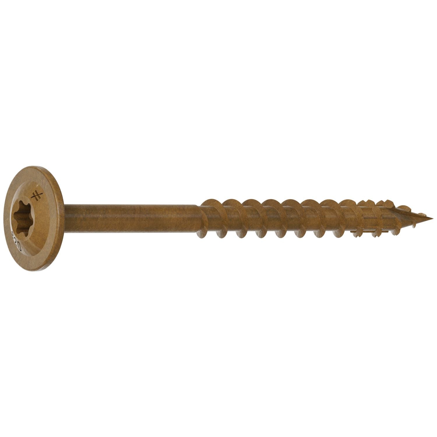 Simpson Strong-Tie CBT08200R100 Wafer-Head Construction Screw,  #8 x 2-in. T20, Quik Guard, Tan, 100-Pack